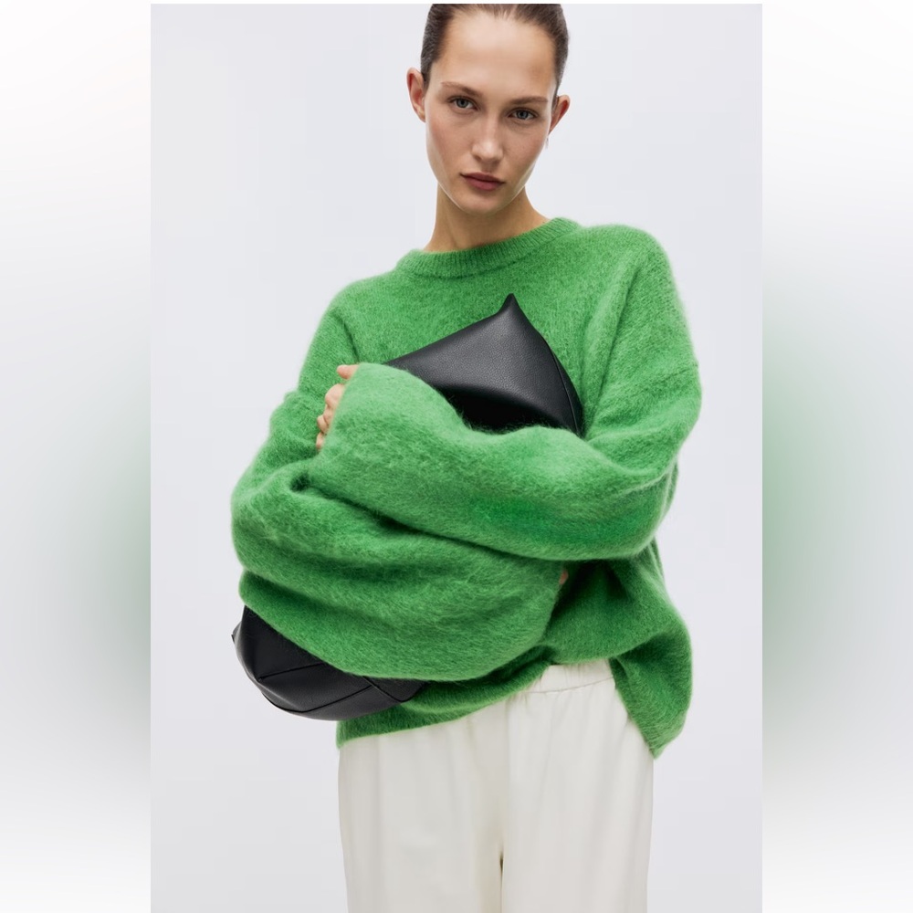 New H&M Oversized Mohair-Blend Sweater